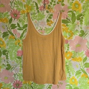 Old Navy Gold Striped Tank Top